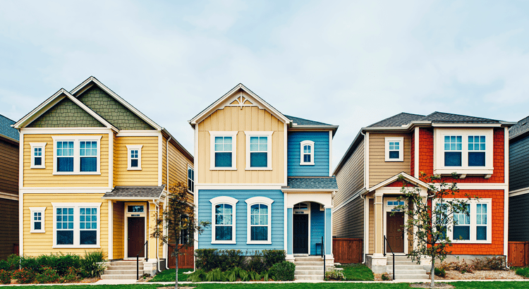 Neighbors and community around a home
